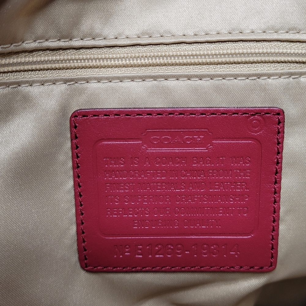 Coach Kristen Woven Leather Hobo/Crossbody Purse E1269-19314 - Picture 10 of 12